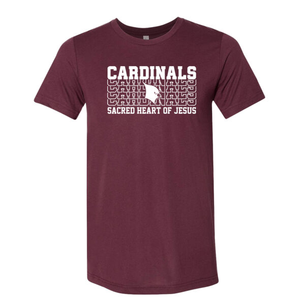 Sacred Heart Cardinals Repeat White Design - Triblend Tee Thumbnail