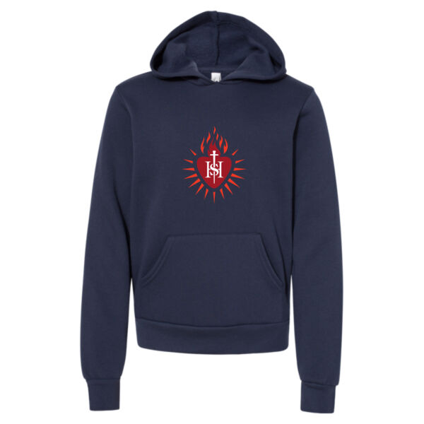 Red Heart Logo - Youth Sponge Fleece Hoodie Thumbnail