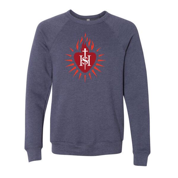 Red Heart Logo - Sponge Fleece Raglan Crewneck Sweatshirt Thumbnail