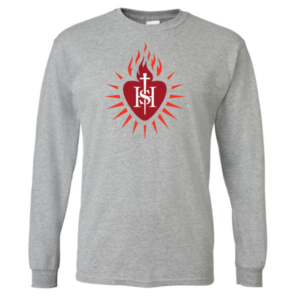 Red Heart Logo - DryBlend® 50/50 Long Sleeve T-Shirt Thumbnail